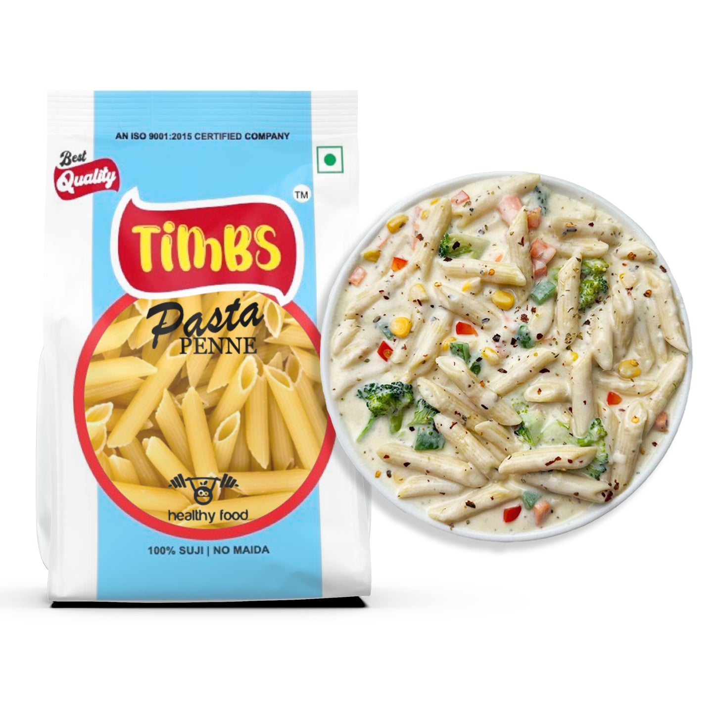 Timbs Penne Pasta | 100% Suji | Boils in 7 Mins | 450g
