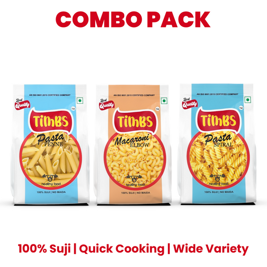 Timbs Pasta Lover's Trio - 3 in 1 Suji Pasta Pack